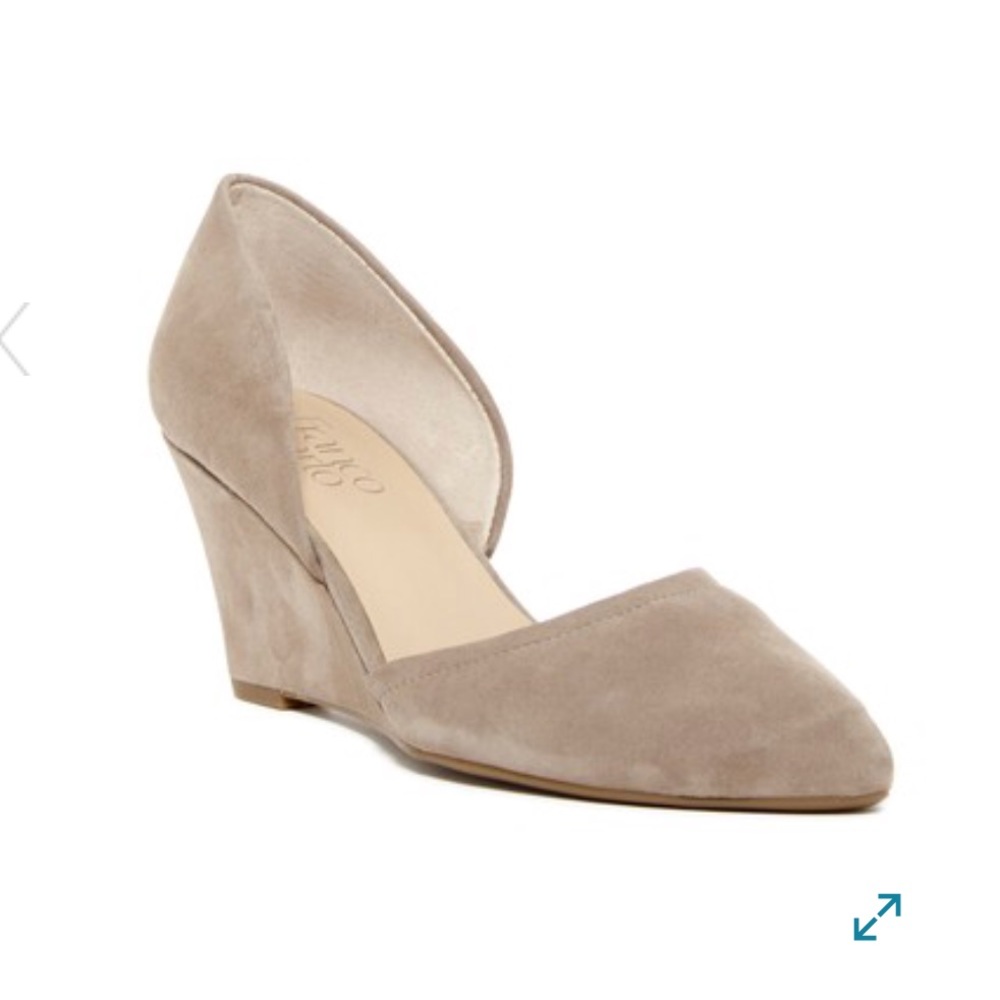 Franco Sarto Neutral Suede Wedges